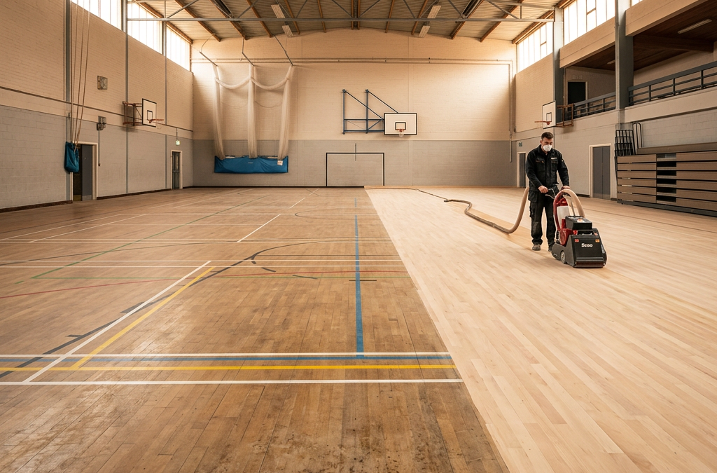 Professional Sports Hall Floor Sanding: Safety, Durability, and the Science of High-Traffic Finishes